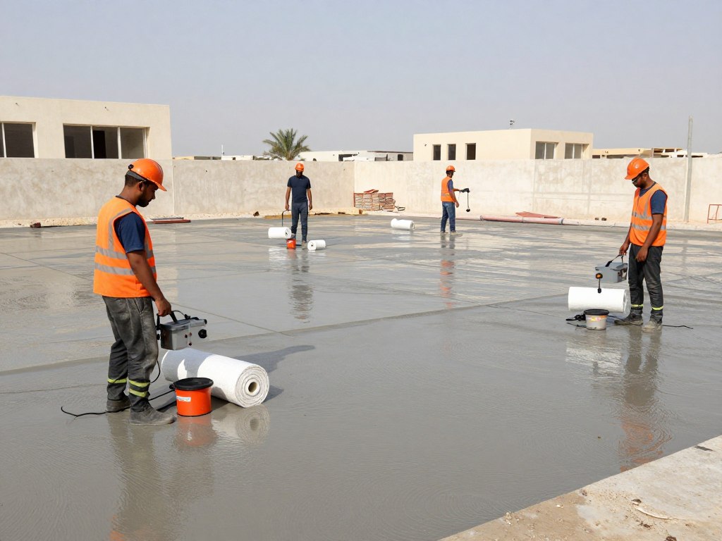 فريق عمل محترف لعزل الحمامات
